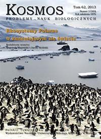 					Pokaż  Tom 62 Nr 3 (2013): Ekosystemy polarne w zmieniającym się świecie
				